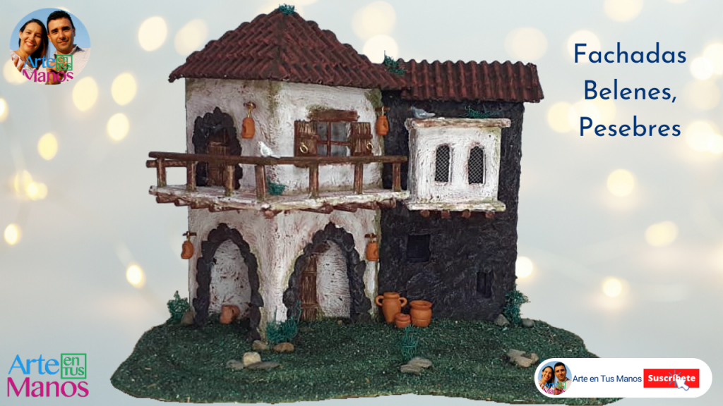 Casas, Fachadas para Belenes y Pesebres con Cartón - Arte en Tus Manos con  Lili y Sam Hola Amigos de Arte en Tus Manos Continuamos compartiendo ideas  para nuestras casitas del pesebre