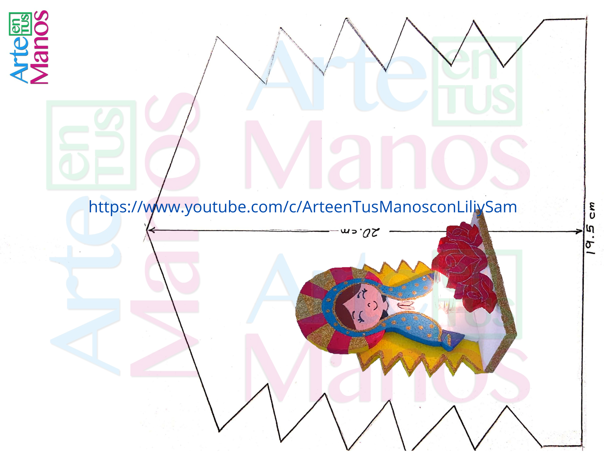 Porta Vela Virgencita - Farol Para El Alumbrado Con Arte En Tus Manos