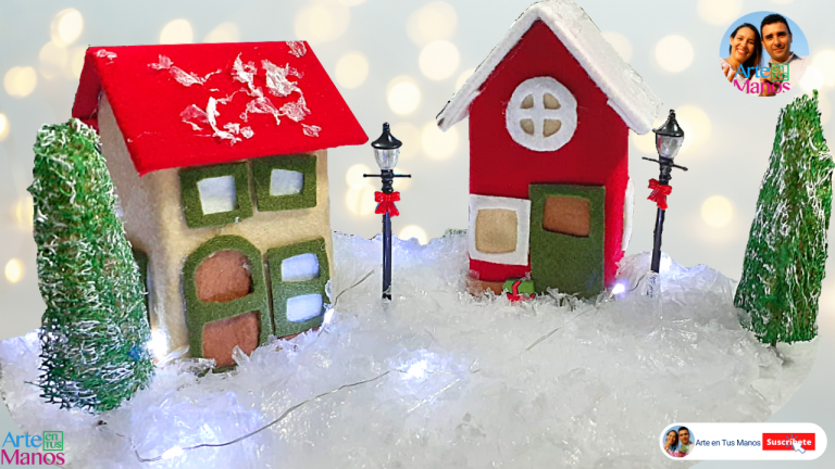 Casas para Villas Navideñas, con Cartón y Fieltro, Fácil con Arte en ...