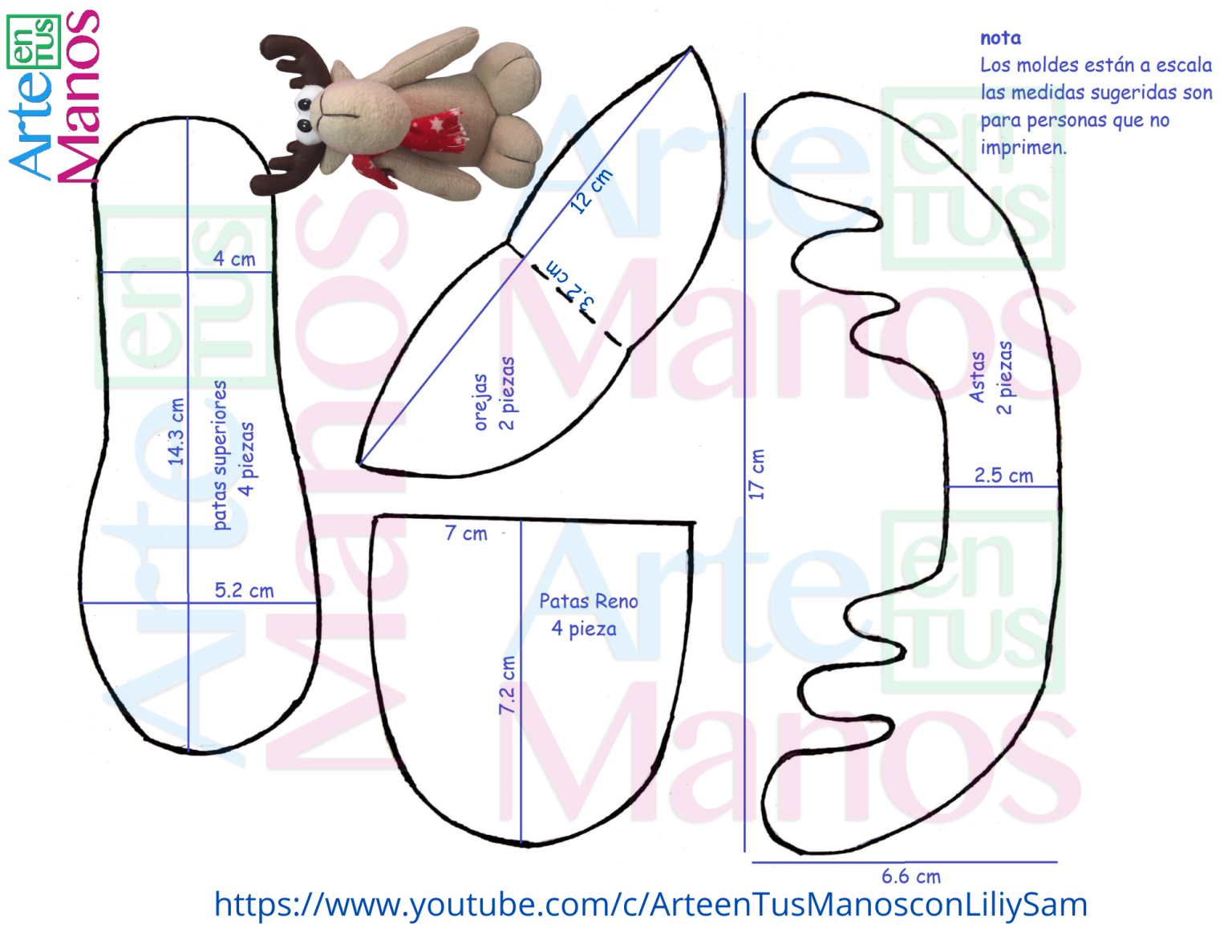 Reno Navideño Con Ojos Saltones, Arte en Tus Manos - Arte en Tus Manos ...