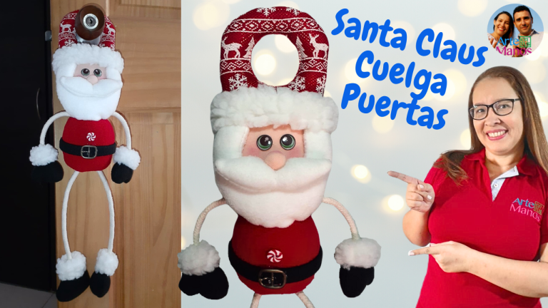 SANTA CLAUS CUELGA PUERTAS, Fácil Con Arte en Tus Manos