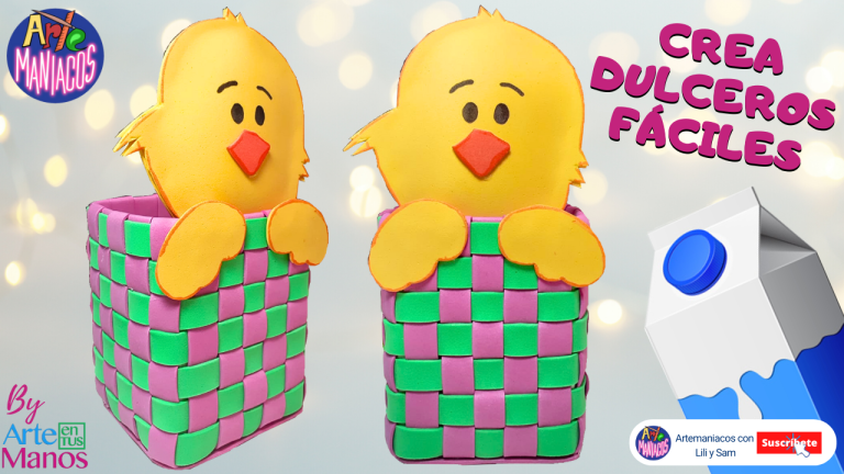 DULCEROS FÁCILES Con Foami y Cajas de Cartón, Porta Lápices Artemaníacos