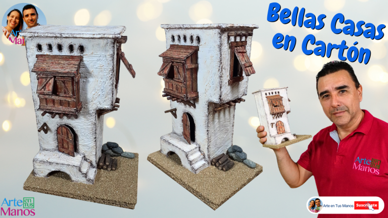 CASAS PARA PESEBRES, Belenes Con Cartón, Tutorial Arte en Tus Manos # 5