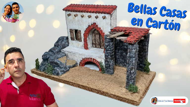 Hermosas CASAS PARA PESEBRES, BELENES En Cartón, Paso a Paso Arte en Tus Manos
