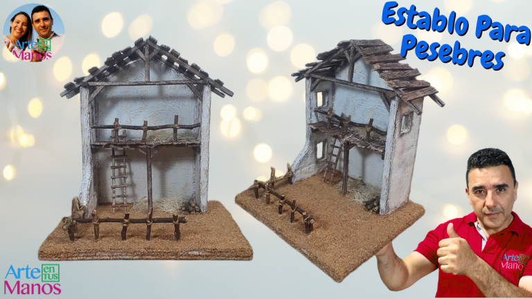 Hermosos ESTABLOS para PESEBRES, Belenes En Cartón, Tutorial Con Arte en Tus Manos