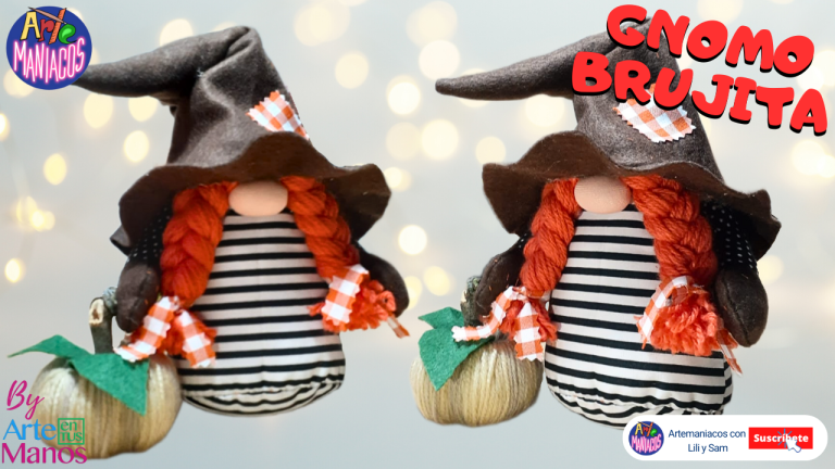 HALLOWEEN Con GNOMOS BRUJITAS, Super Fácil Con Artemaníacos