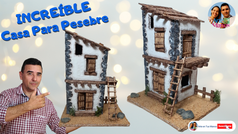 INCREIBLES CASAS Para PESEBRES, Belenes en Cartón, Tutorial Arte en Tus Manos