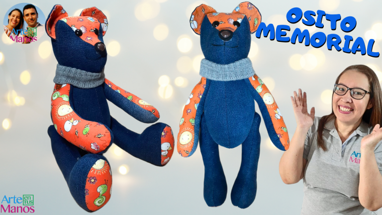 OSITO MEMORIAL Fácil, Económico, Paso a paso Con Arte en Tus Manos, Osito de Recuerdos