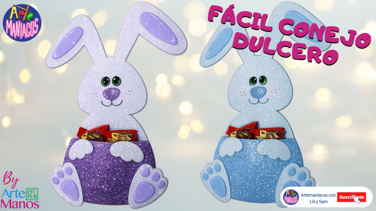 Hermosos CONEJOS DULCEROS EN FOAMI, Fáciles con Artemaníacos