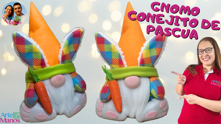 GNOMO CONEJO DE PASCUA, paso a paso Arte en Tus Manos