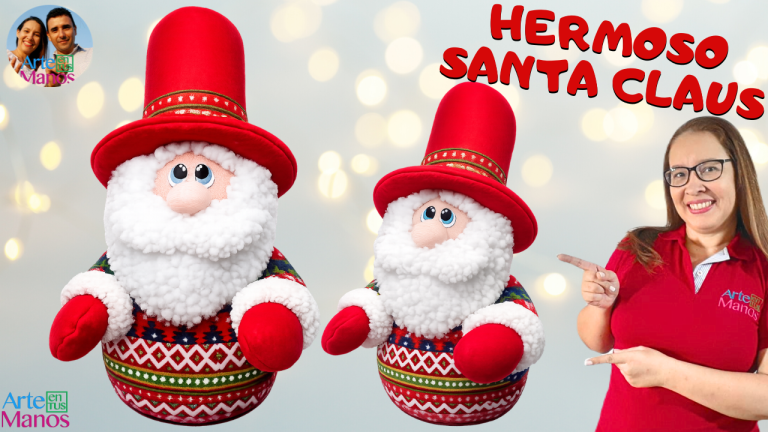 HERMOSOS SANTA CLAUS En Fieltro, Tutorial Con Arte en Tus Manos