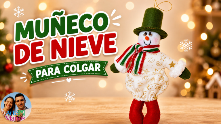 MUÑECOS DE NIEVE Colgante – Fáciles Con Arte en Tus Manos