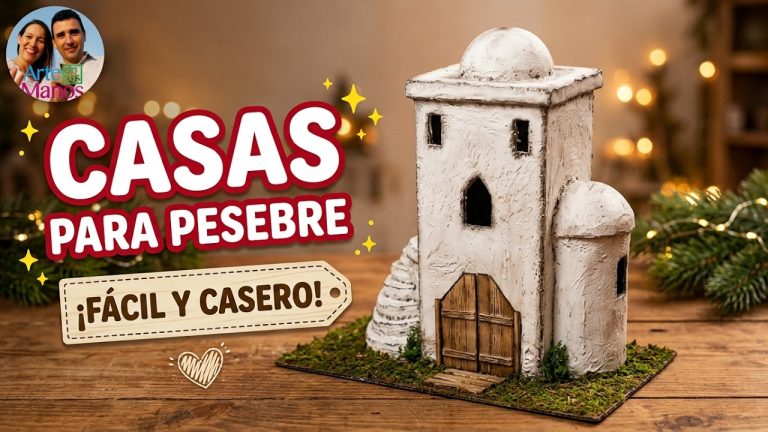 CASAS SENCILLAS PARA PESEBRES, Con Cajas de Cartón Fácil